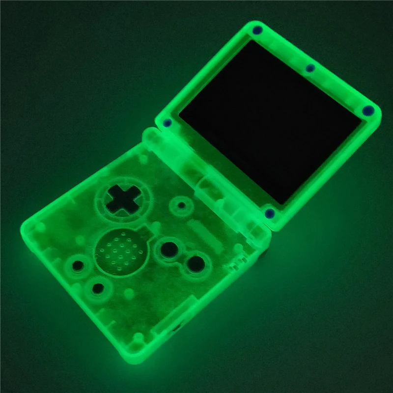 GBA SP Shell Game Boy Advance SP Replacement Housing Shell - Glow In The Dark Clear Blue Nintendo Game Boy Advance SP Red Video Game Consoles - Foto 2