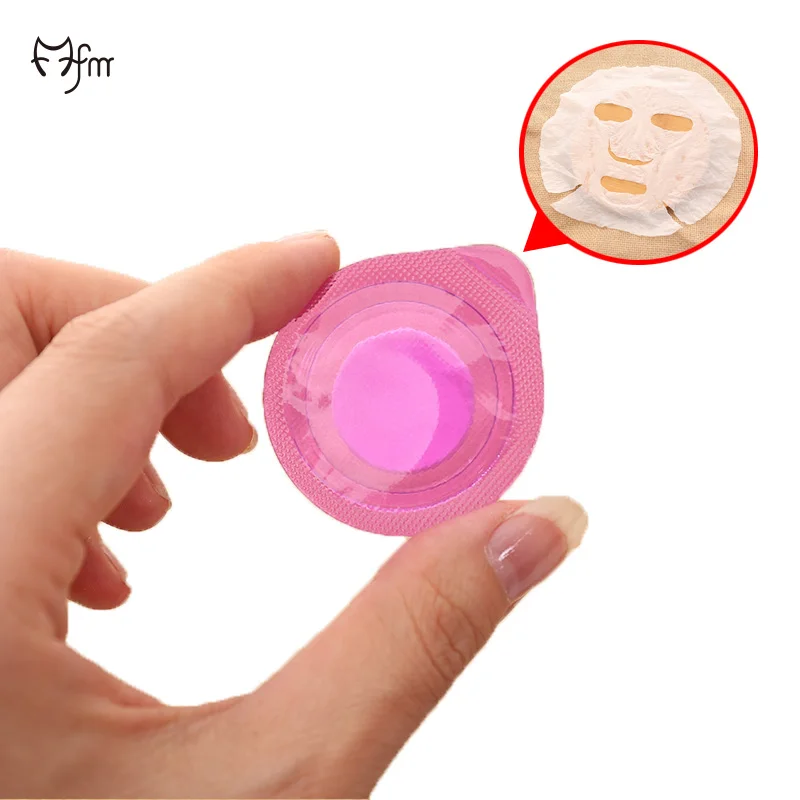 

FM 10pcs/lot Compressed Mask Paper Facial Natural Cotton Charcoal Mask Paper Fiber Face Care DIY Compressed Mask Paper Sheet New