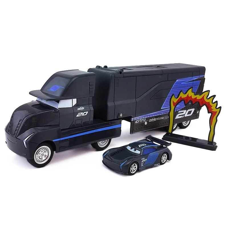 Дисней Pixar тачки 3 Jackson Storm & Hauler игрушечная машинка из сплава 1:55 литья под