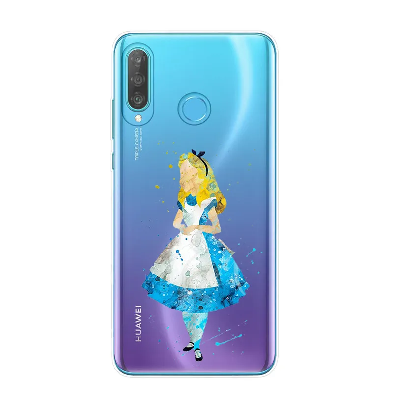 Акварельный чехол для телефона Alice Tinkerbell Ститч Русалка Принцесса чехол для huawei P30 P20 Lite P10 P9 P8 Lite чехол s - Цвет: T6479