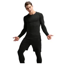 Лидер продаж колготки для новорождённых фитнес костюмы для мужчин 3 шт. быстросохнущая одежда