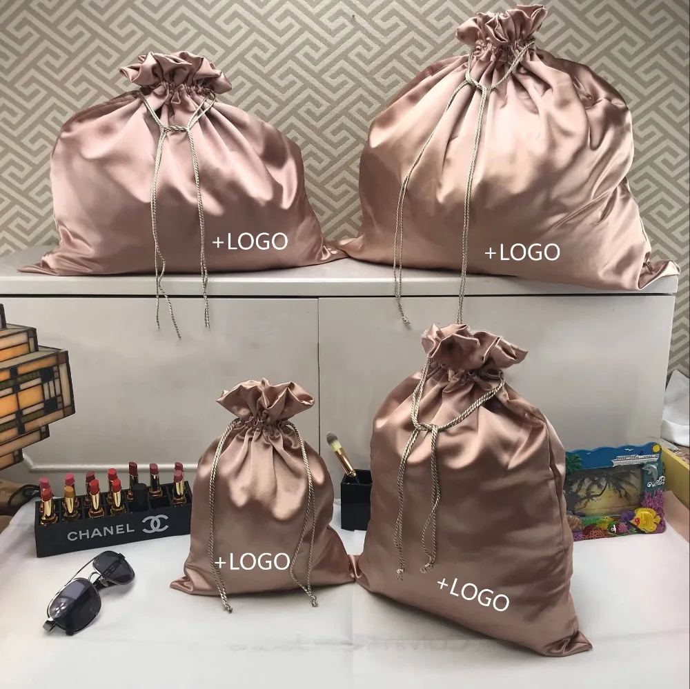 Индивидуальные фирменные упаковочные сумки большого размера с логотипом для подходящего макияжа/ювелирных изделий/косметики/подарка/свадьбы/вечерние/волосы/парик/пряди/мешок для обуви
