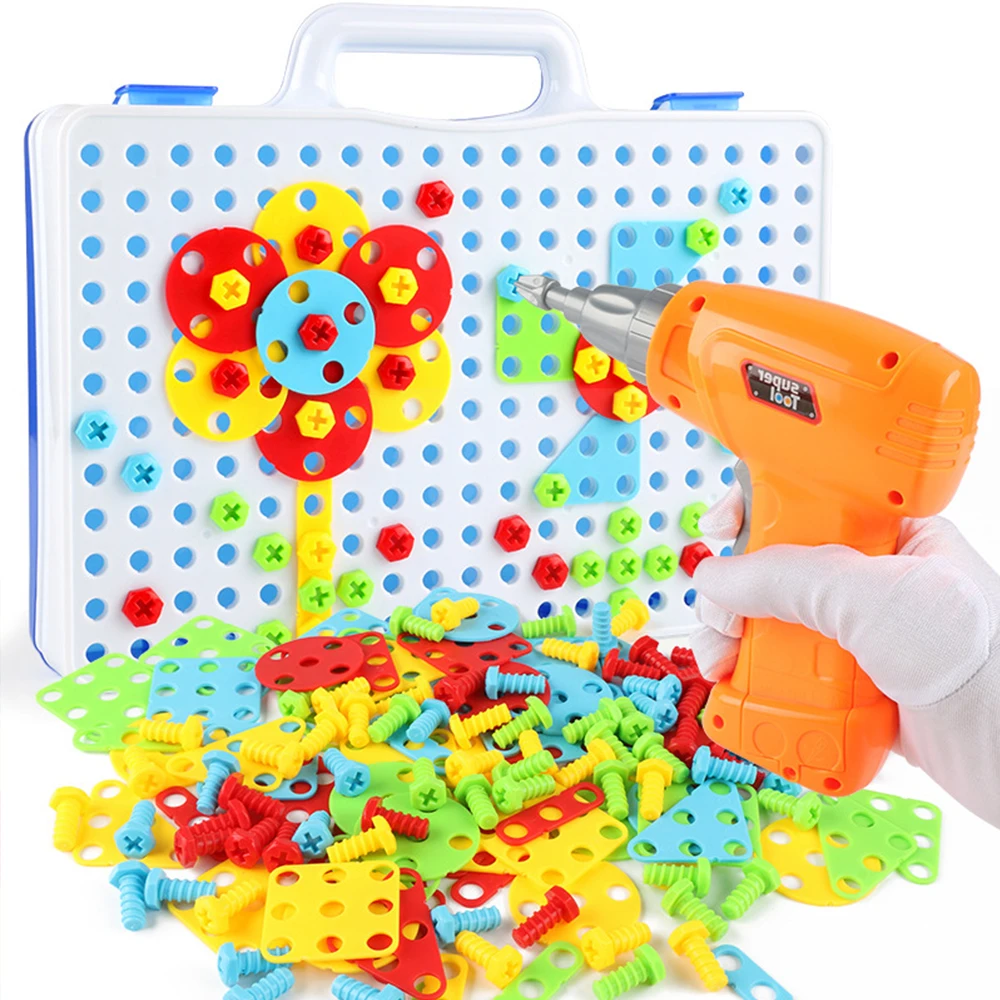 

Drill Screws 3d Puzzle Toys For Children Boys girls Assembly Combination Pretend Play Diy Art Creative Educational Toy