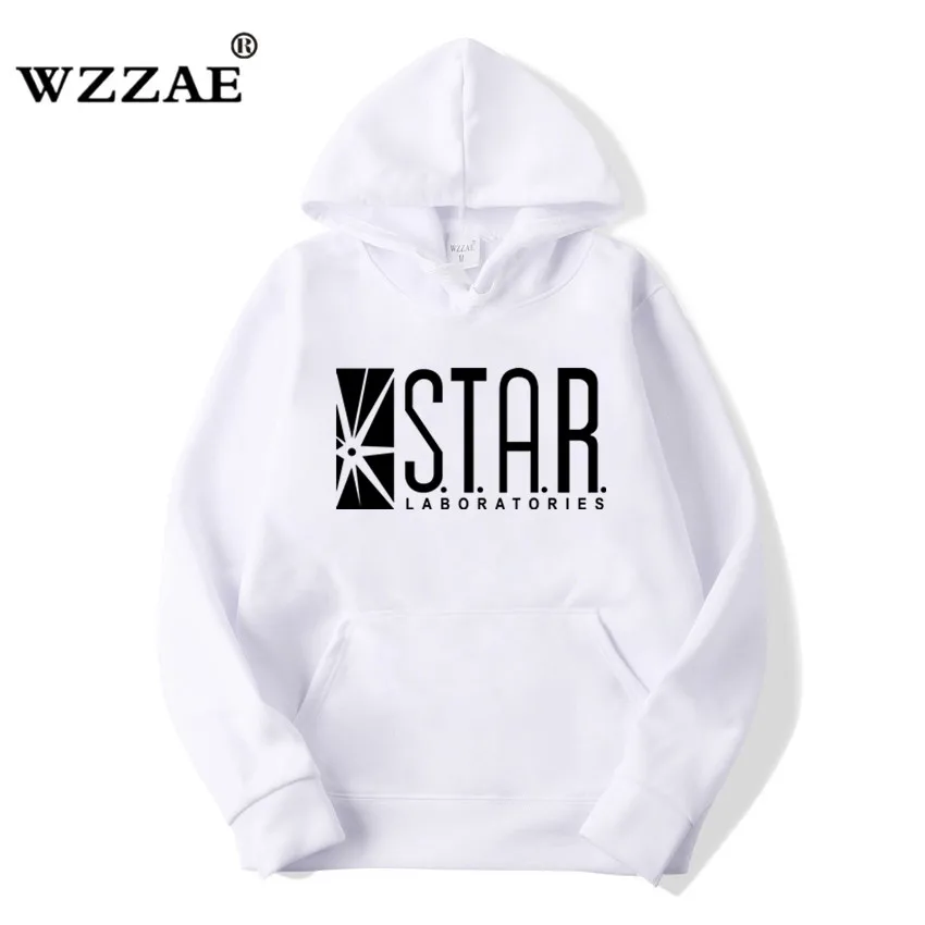 WZZAE STAR S. T. A. R. labs, черные мужские толстовки с капюшоном, Мужская толстовка, джемпер флэш Готэм Сити, комиксы, толстовка «Супермен»