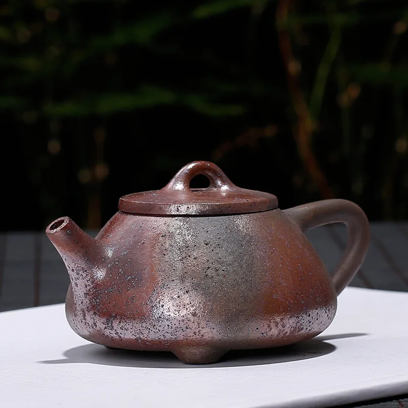 Чайник из фиолетовой глины дрова камень совок чайник горшок Исин Purply Глина для