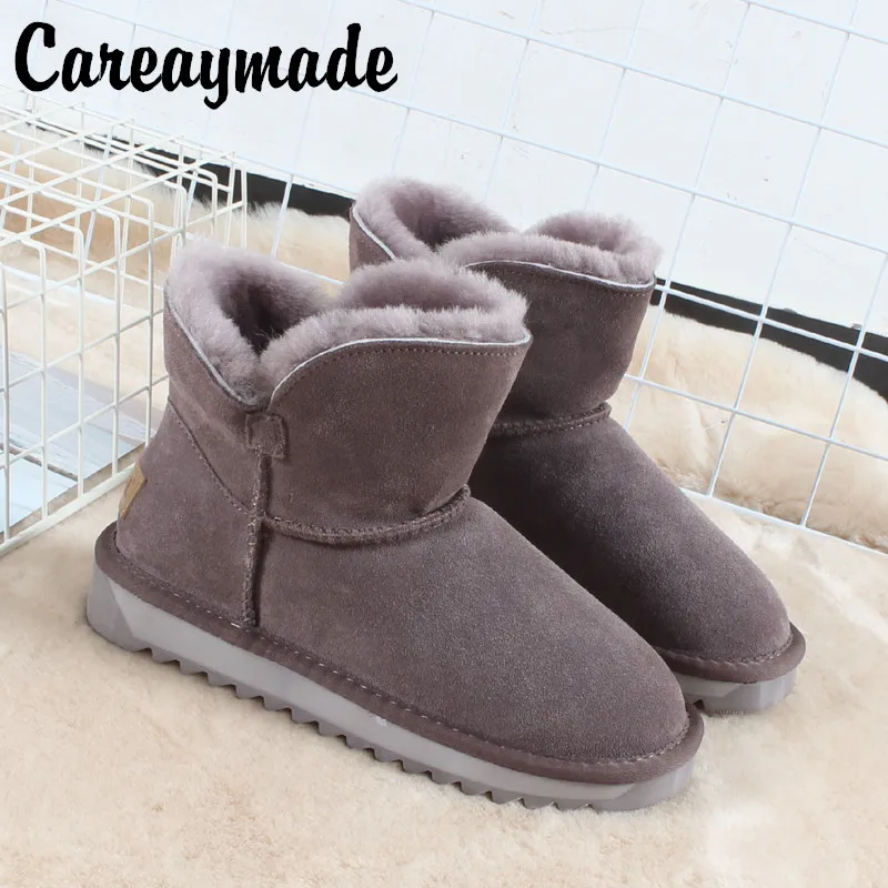 Careaymade-2019 New leather wool snow boots, women's fur short tube thickened winter boots, women's boots,Non-slip boots Careaymade-2019 New leather wool snow boots, women's fur short tube thickened winter boots, women's boots,Non-slip boots