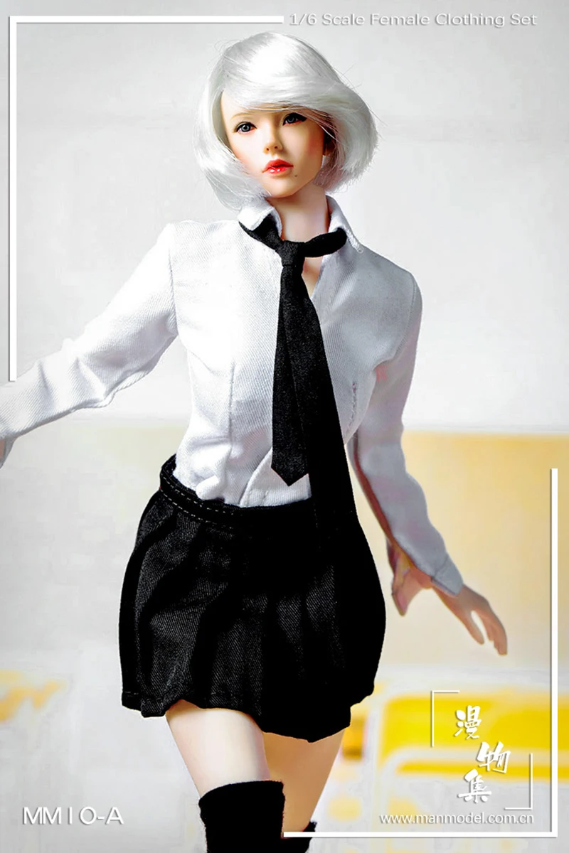 Коллекционные вещи 1/6 женский рисунок аксессуар MM10 2B школьное платье для девочек костюм три цвета seemless средства ухода за кожей бледно