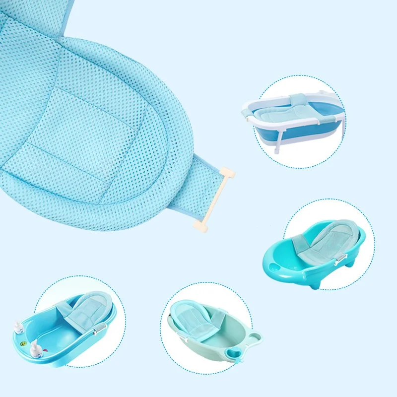 Cross Bathiing Tool Baby Seat Sling Baby Bathing Net Bathtub Mesh Net Cute