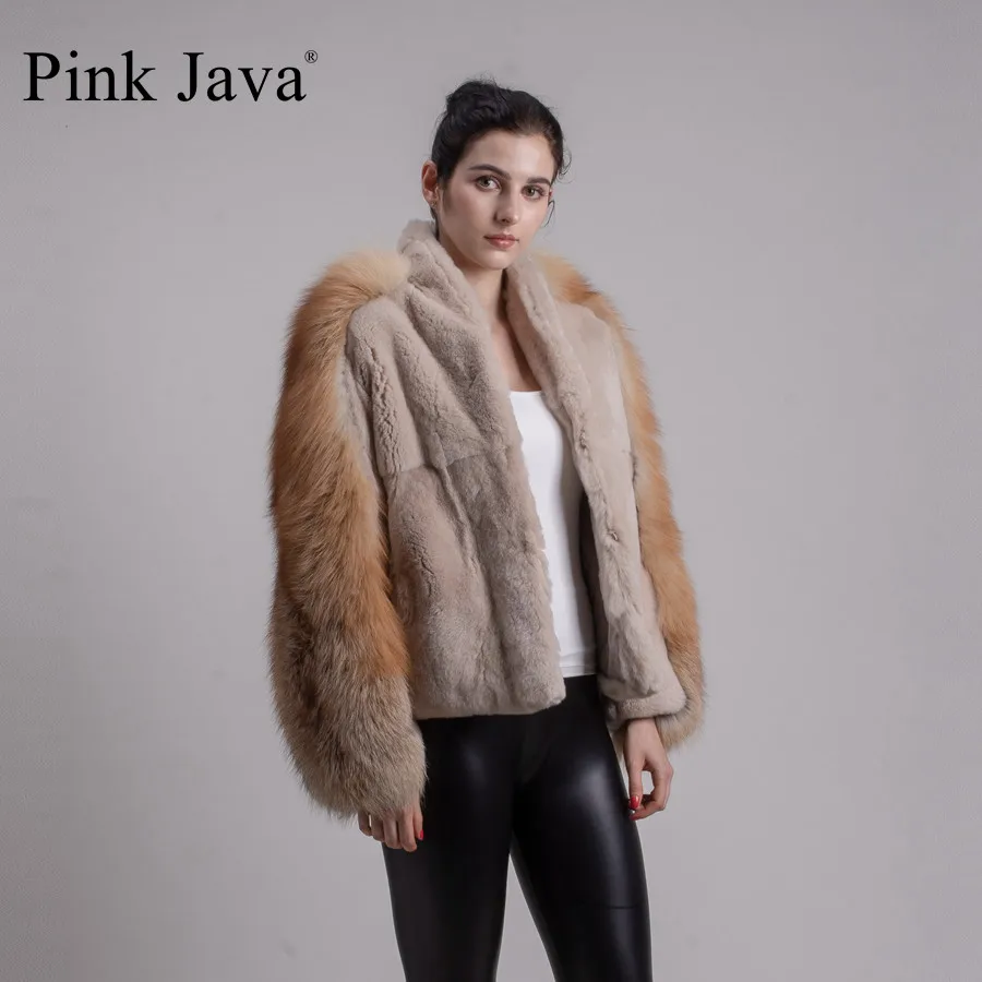 Розовый Java QC8093 Бесплатная доставка Новинка 2017 модные меховые куртки с