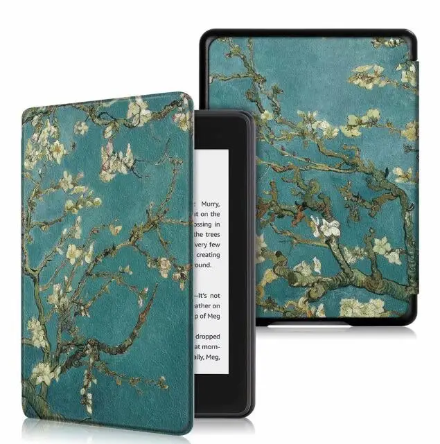 Магнит чехол для Amazon Kindle paperwhite 6 дюймов Smart Case Ultra Slim авто сна из искусственной кожи Подставка для планшета в виде ракушки+ ручка - Цвет: Золотой