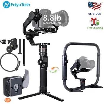 

FeiyuTech Feiyu AK4000 3-Axis Handheld Gimbal Stabilizer for Canon C300 Sony Cinema Camcorder Mirrorless DSLR Camera with Follow
