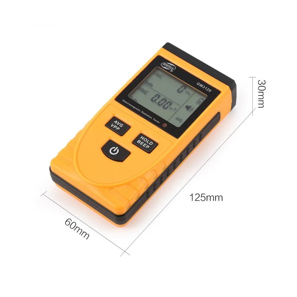 BENETECH GM3120 ЖК цифровой детектор электромагнитного излучения измеритель Дозиметр