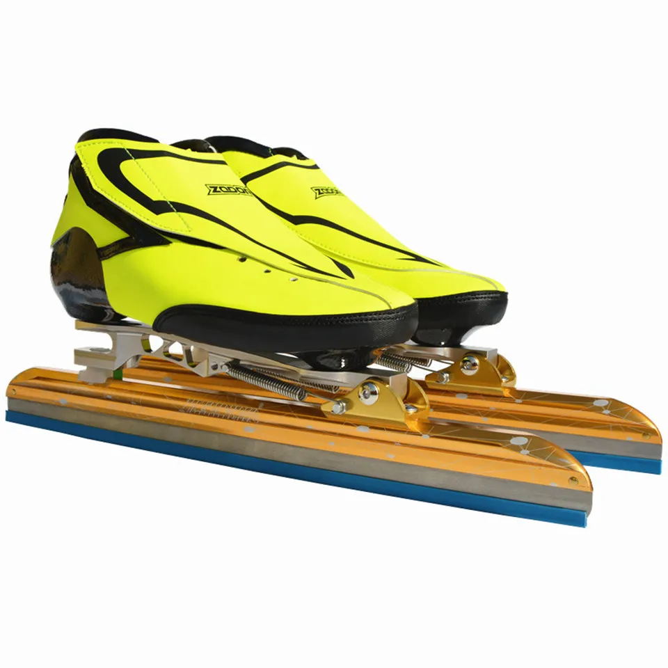 JEERKOOL الجليد على الجليد النساء الرجال سرعة الشكل التزلج الجليد الجليد الكربون/الألياف الزجاجية المعادن الإصلاح الموقع سكين سباق شفرة حذاء IC6