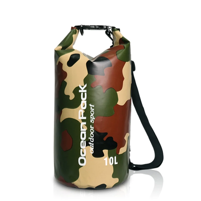 Camuflaje impermeable al aire libre bolsa de mochila bolsa seca Kayak Rafting deporte de almacenamiento portátil Camping Kits de viaje río Trekking bolsa Camuflaje impermeable al aire libre bolsa de mochila bolsa seca Kayak Rafting deporte de almacenamiento portátil Camping Kits de viaje río Trekking bolsa