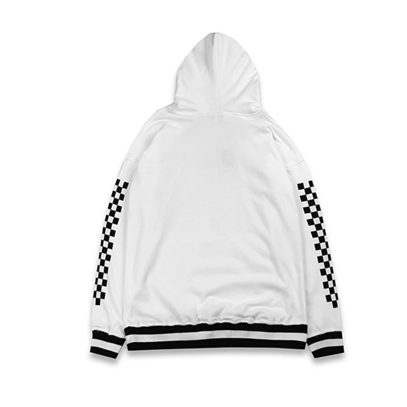 Men women hoodies kanye west hip hop streetwear lattice harajuku plaid hoodie sweatshirts justin bieber tops coats clothing