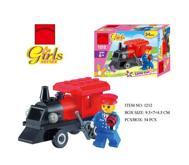 1212 54pcs Vehicle Constructor Model Kit Blocks Compatible LEGO Bricks Toys for Boys Girls Children Modeling