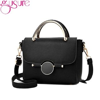 

Gusure Women's Top Handle Handbags High Quality Simple PU Leather Girls Lady Shoulder Bags Female Crossbody Bag Totes