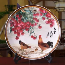 Exquisite Chinese Handmade Archaistic Famille Rose Porcelain Plate Painted With Birds and Flowers exquisite chinese antique imitation famille rose auspicious porcelain plate painted with peony and birds