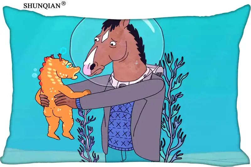 

New Arrival Bojack Horseman Pillowcase Wedding Decorative Pillow Case Customize Gift For Pillow Cover 45X35cm(One Sides)