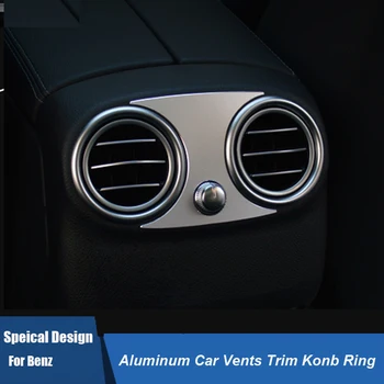 

YUNC Aluminum alloy AMG Styling Car back air vents decoration For Mercedes-Benz C180L C200L C260L C300L GLC200 GLC260 GLC300