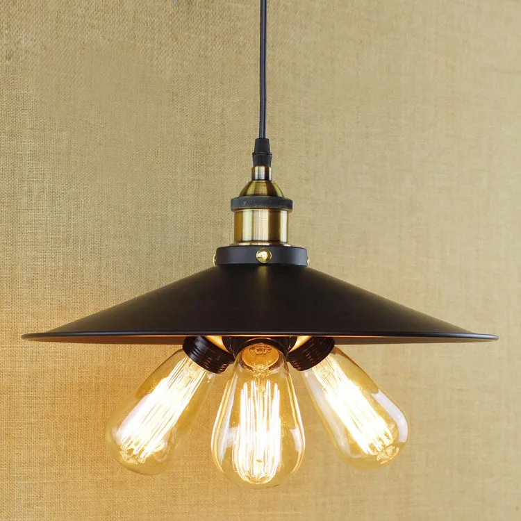 

Village Retro industrial Pendant Light Iron Metal Spray Restaurant Bar Coffee Shop Floor Holder Three Head Edison Lamp E27