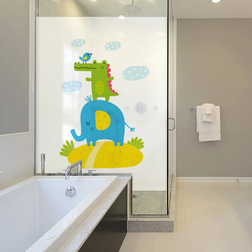 

Customize Static Cling Frosted Stained Glass Sticker Window Film Decorative Privacy Digital printing BLT1187 Enjoy Nature