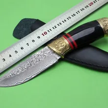 Benys высокого качества, высокоуглеродистой стали ручной Кованый охотничий нож из дамасской стали ручной работы