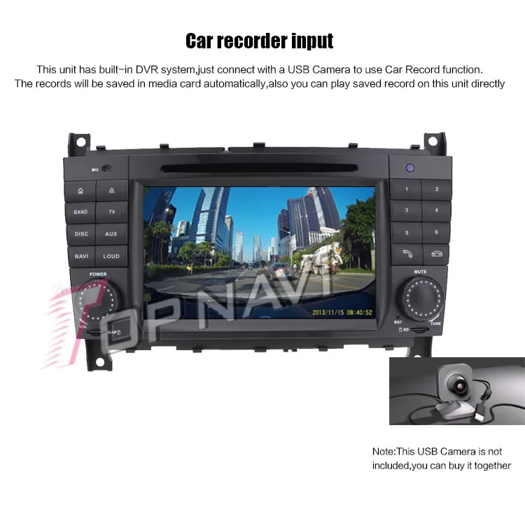 Sale Topnavi 7" Android 7.1 Car PC DVD Player For Benz C-Class W203 (2004 2005 2006 2007)/CLK W209 (2004-2005) Stereo GPS Navigation 33