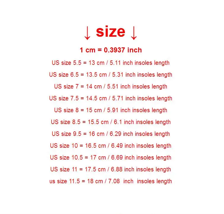 infant size 5 in cm