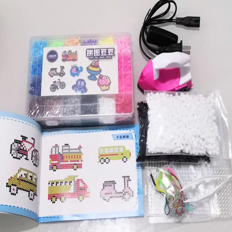 Комплект из 24 бусин Perler 5 мм/2 6 мм набор Hama креативный 3D пазл полный со всеми