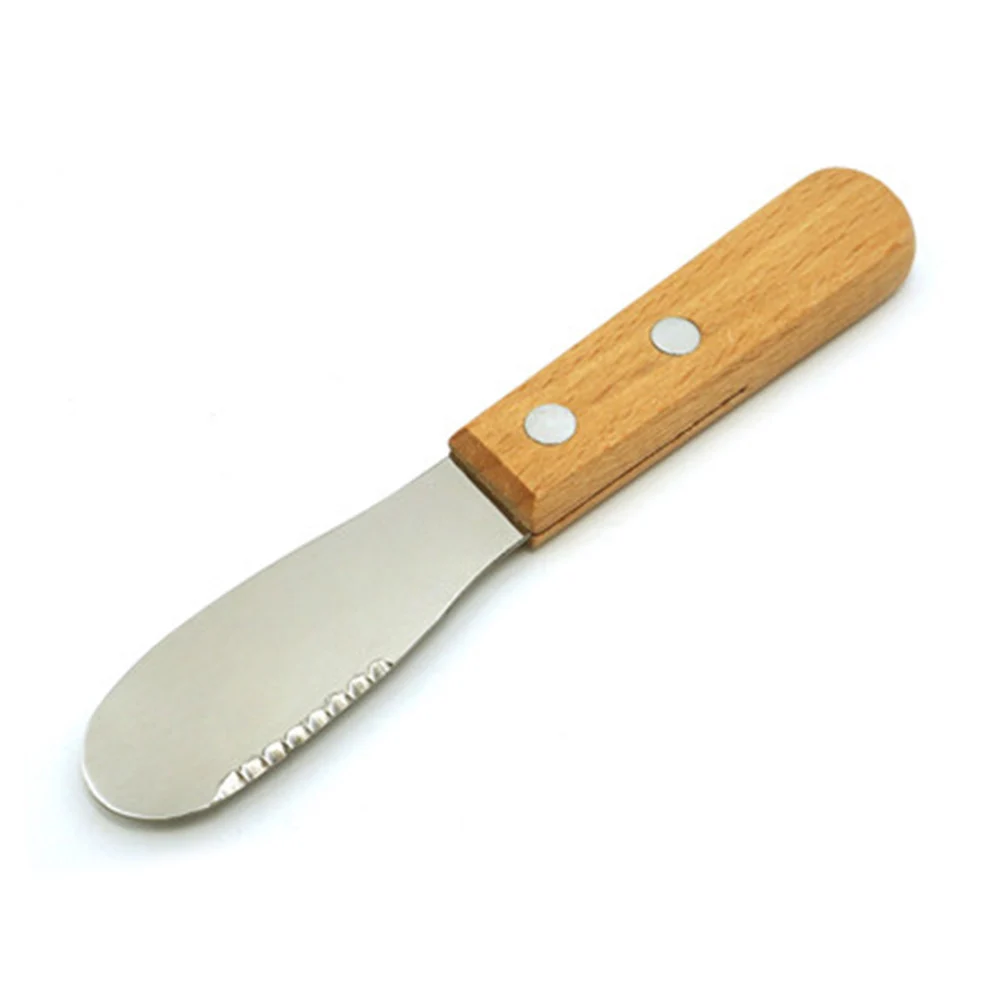 Knife Mini Sawtooth Butter Scraping Durable Wood Handle Lightweight Eco-friendly East To Clean Anti-slip | Дом и сад
