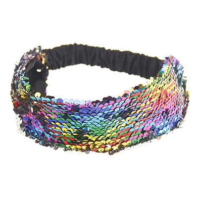 G Двусторонний уход за кожей лица Русалка блесток Hairband товары продукты Европа и Америка горячие женские эластичные аксессуары для волос Hairband - Цвет: G