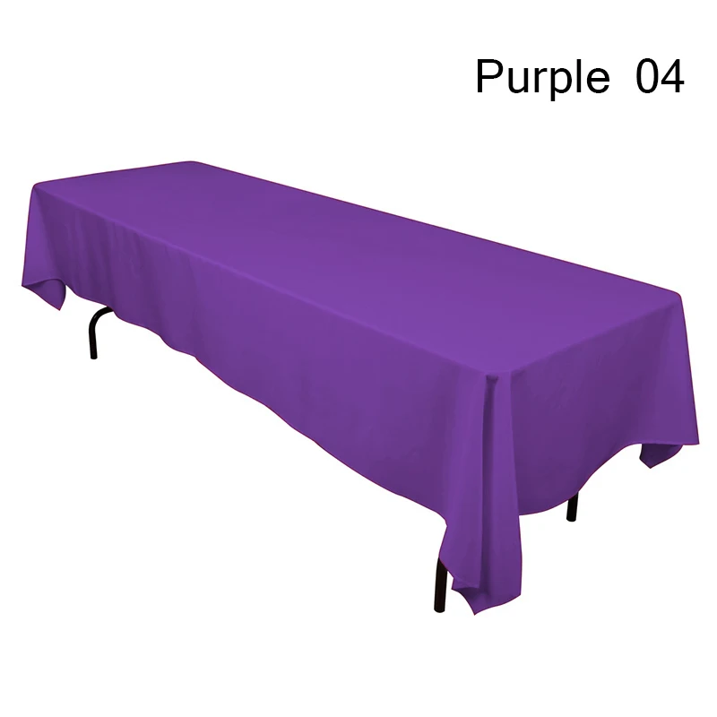 10 шт./лот полиэстер бесшовная скатерть круглая Праздничная скатерть дешевые квадратные скатерти для свадебный стол Overaly - Цвет: Purple