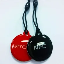 2 шт./партия) Ntag203(совместимый NTAG213) NFC ключевые метки 13,56 МГц RFID жетон брелок этикетка для всех NFC android телефонов