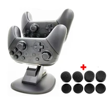 Светодиодный двойной зарядка через usb док-станция для колыбели подставка для Nintendo Switch NS PRO контроллер геймпад с аналоговым накладки для джойстика