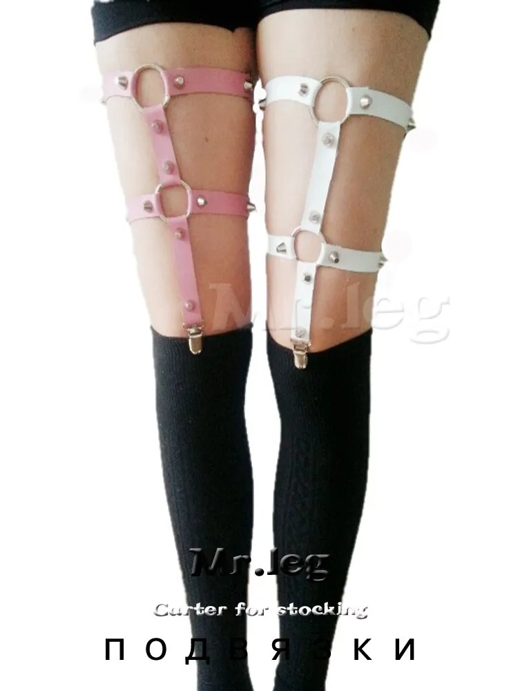 Двойные уплотнительные кольца модные Harajuku Подвязки для женщин Ремни Для женщин сексуальные игрушки заклепки паб девушка подарки 2015