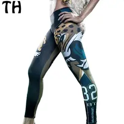 2017 уличная Леггинсы для женщин Абстрактный леопардовым принтом Для женщин брюки сжатия дышащие тонкие тренировки Фитнес Леггинсы для