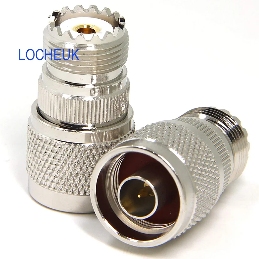 

RF Coaxial Coax Adapter N Male to UHF Female SO-239 SO239 Connector for GMRS Base Antenna Repeater Analyzer
