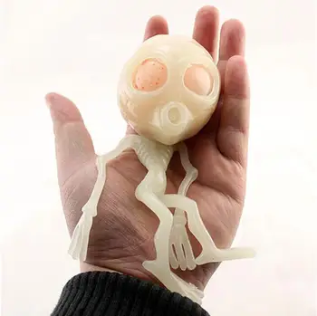 

Vent toy Luminous skull Aliens vent ball Decompression toys Gags Practical Jokes Squeeze skeleton toys Squeeze nausea maggots