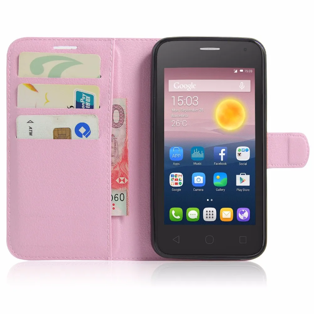 Luxury PU Leather Cover Case For Alcatel One Touch Pixi 4 5.0 OT 5010 5010D Case Flip Protective Phone Back Cover Bag Skin (30)