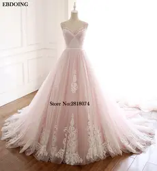 Vestidos De Novia EBDOING A-Line свадебное платье с вырезом в виде сердечка сексуальное с открытой спиной суд Поезд большой размер, принцесса свадебное