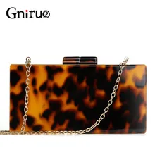 Классический акрил женские сумки Повседневная сумка-мессенджер Leopar Box клатч сумки известных брендов клатч невесты вечерние сумки