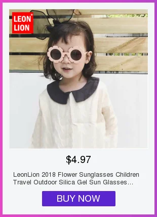 LeonLion классические модные солнцезащитные очки для девочек/мальчиков Красочные Зеркальные детские очки с металлической оправой Детские уличные дорожные очки