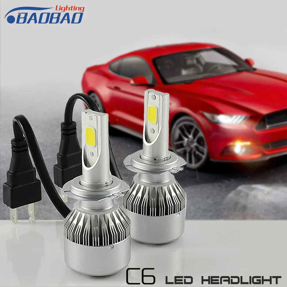 

New All In one Compact Design 12V/24 36w 3800lm car led headlight,with perfect hi/low light, C6 LED Headlight