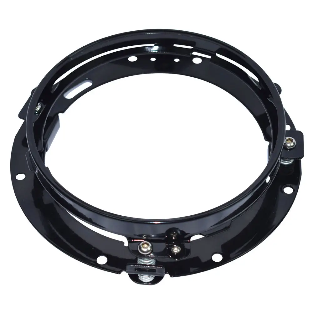 Harley Touring Softail Mounting Daymaker HID LED 7 inch Headlight Ring Bracket Blk