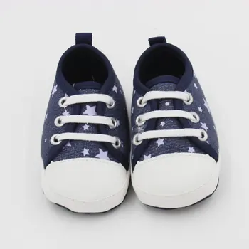 

Baby Shoes Toddler Soft Sole Kids Shoes Canvas Prewalker Lace Up First Walkers