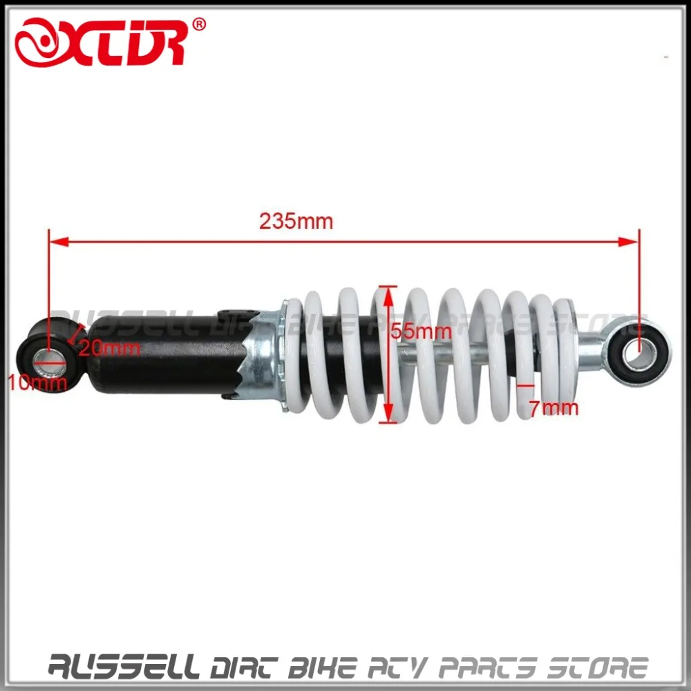 235 мм задние амортизаторы подвески Весна Quad ATV Gokart Багги 50-110CC