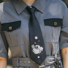 Китайский ветер галстук-бабочка женский черный ленивый свободный узел ретро страна женская рубашка галстук