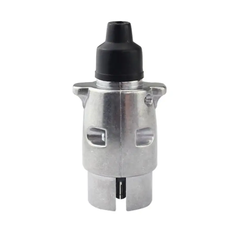 7 Pin Aluminium Alloy Plug Trailer Truck Towing Electrics 12V Connector EU Plug Electronics Accessories trailer socket trailer plug socket trailer plug