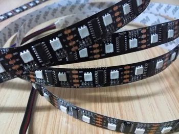 

IP33 BLACK PCB LPD8806 addressable LED digital strip;32/48/52/60leds/m;DC5V input;non-waterproof